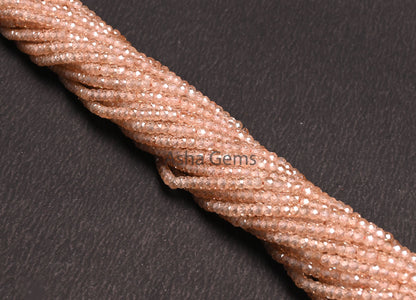 Beautiful Cubic Zircon Micro Cut Rondelle Faceted Beads 3mm AAA Quality Light Imperial Brown Zircon Faceted Gemstone Bead Jewelry Craft SALE