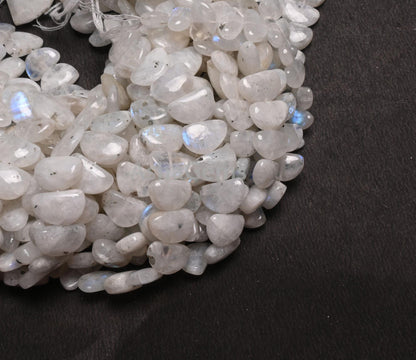 Natural Blue Fire Rainbow Moonstone fancy D Shape beads, Flashy White rainbow moonstone Half moon Smooth handmade Gemstone Bead Jewelry SALE