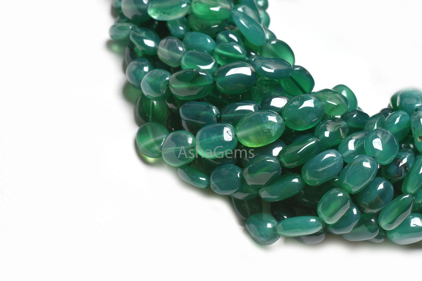 Green Onyx Smooth Oval Gemstone Loose Beads, Beautiful Onyx Plain Handmade Uneven Nugget Oval Straight Drill Beads, Onyx Beads Jewelry Craft
