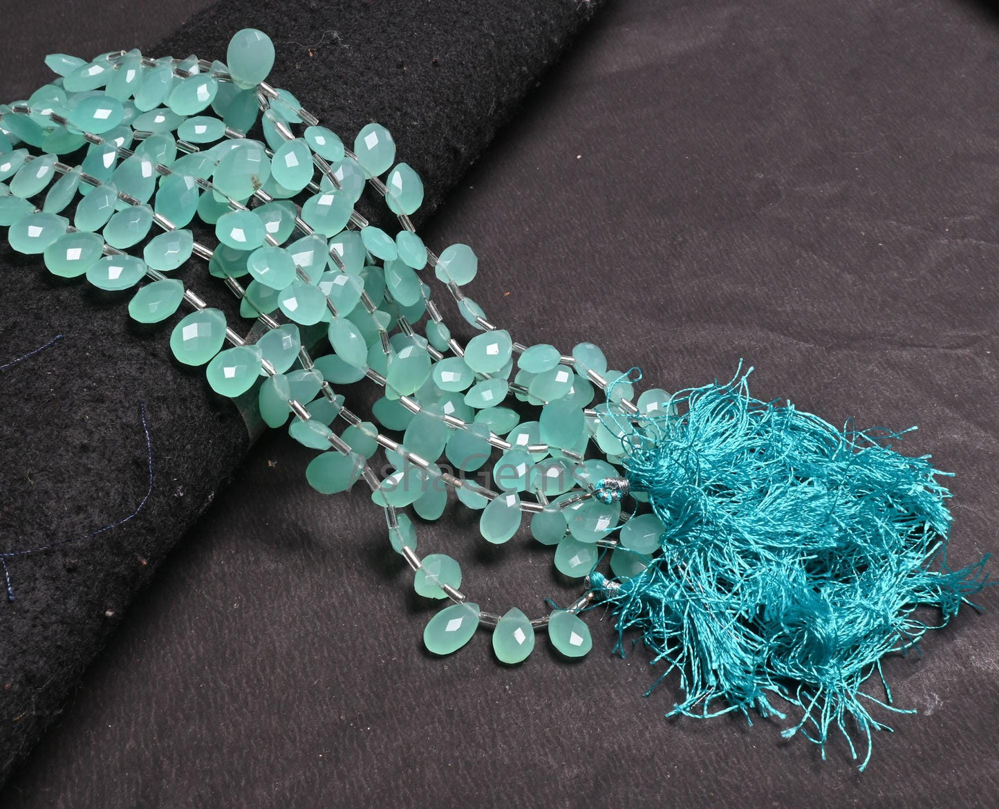 Beautiful Sea Green Chalcedony Color Hydro faceted Pears Beads, AAA Quality Green Hydro Teardrop Checker Cut Briolette Beads Jewelry Makings