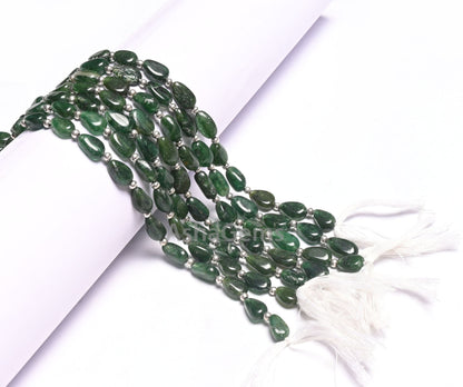 Beautiful Green Mica Smooth Pears Shape Gemstone Beads,9" Natural Mica Margaj Handmade teardrop Straight Drill bead Jewelry Handicrafts SALE