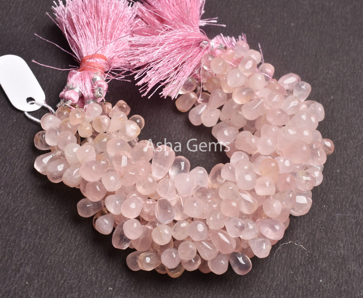 Beautiful Rose Quartz Smooth Drops Shape Beads Natural Pink Quartz Plain Teardrop Bead Handmade Gemstone Rose Quartz Bead Jewelry Craft SALE