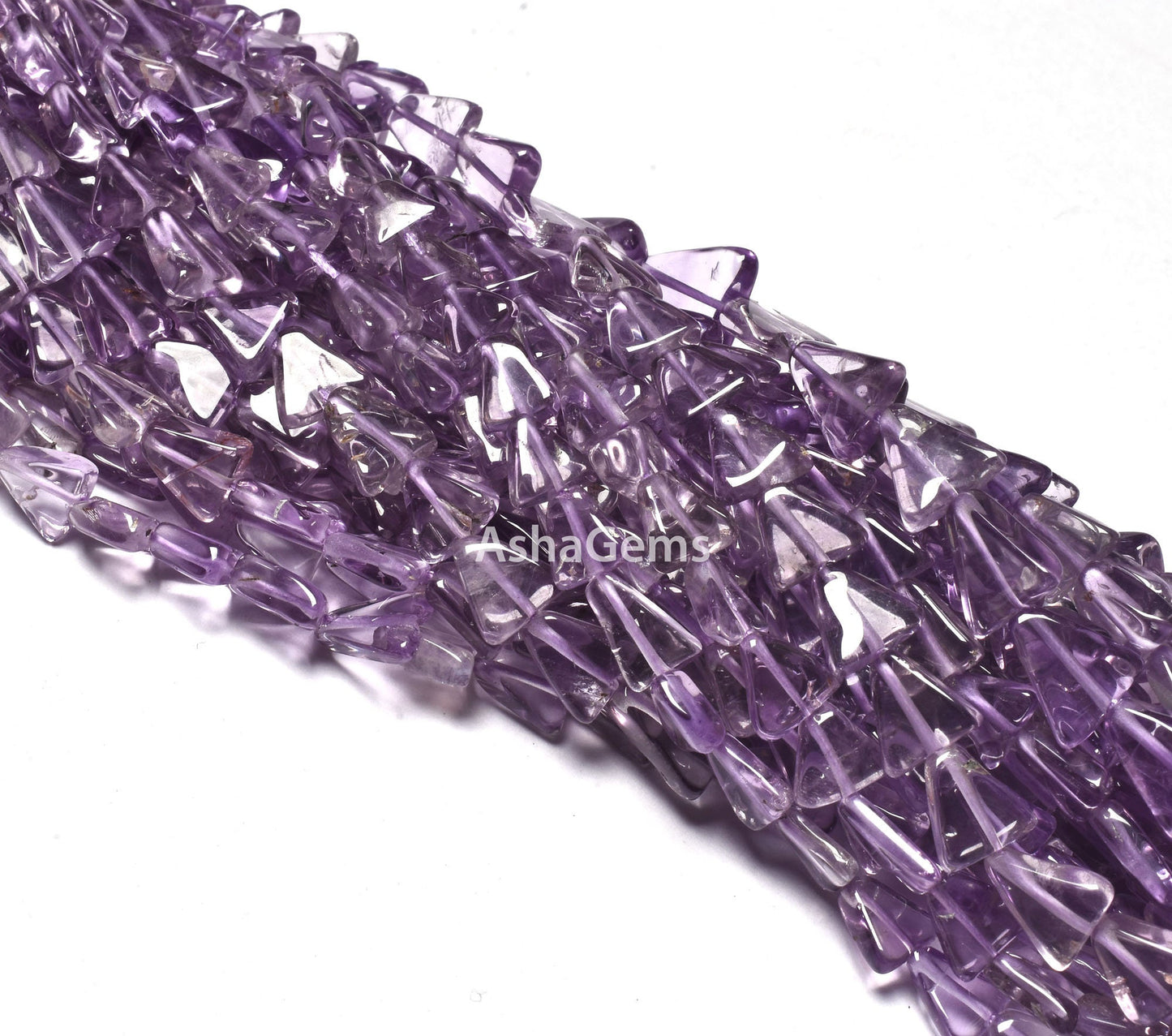Beautiful Pink amethyst Smooth Triangle Shape Beads,13 Inch Strand Pink amethyst Beads, Amethyst Plain Handmade Fancy Gemstone Beads Jewelry