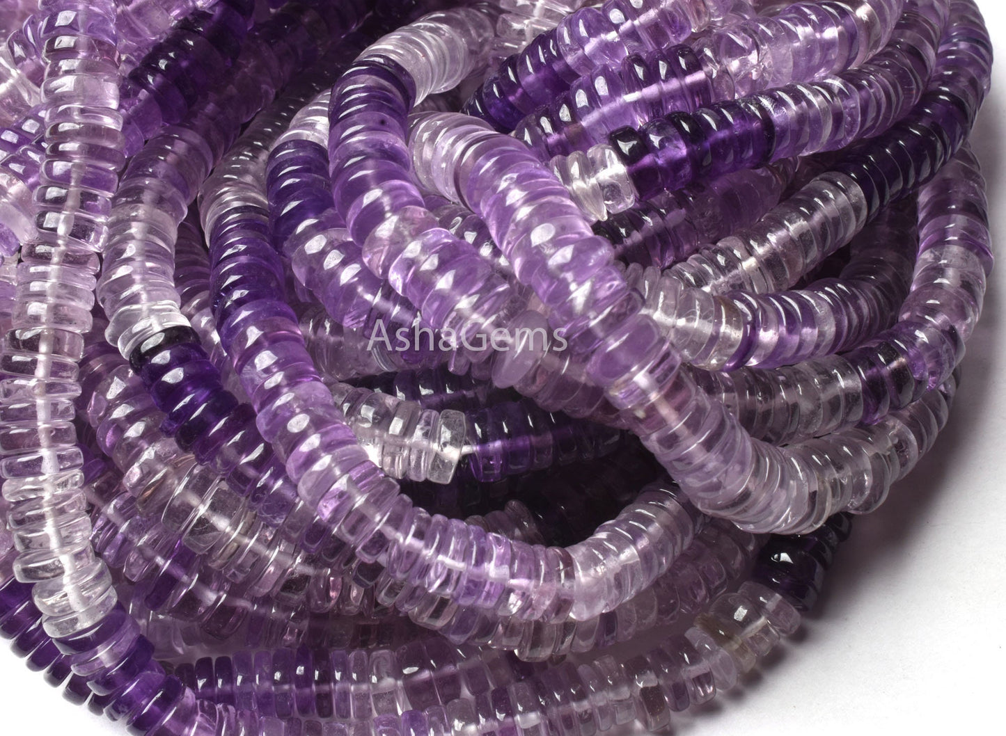 AAA Quality Shaded African Amethyst Smooth Tyre Shape Beads,7 mm Natural Purple Amethytst Plain Heishi Tyre Beads,Amethyst Bead Jewelry Sale