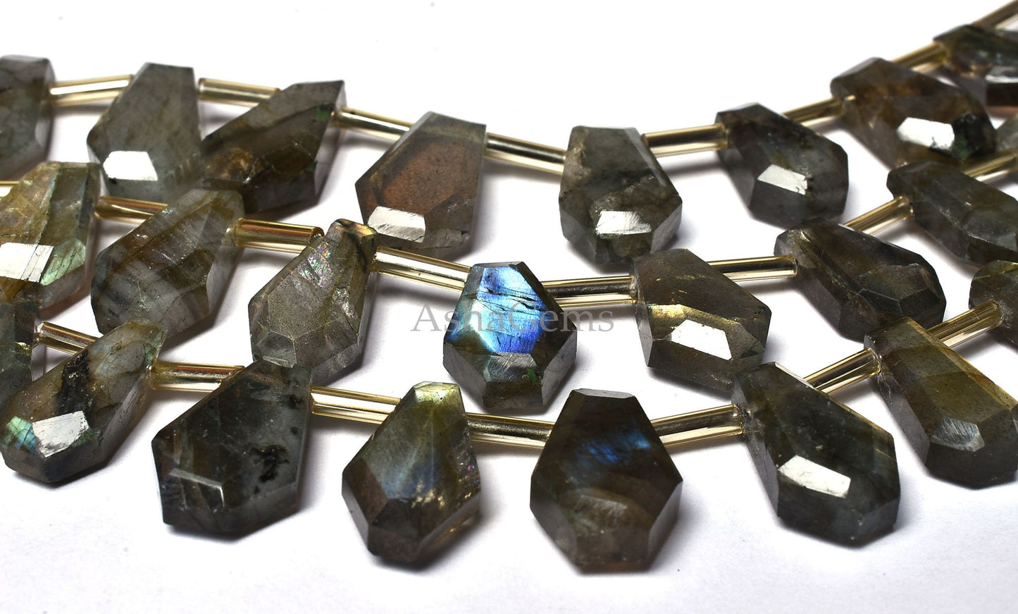 Natural Flash Labradorite Faceted Coffin Shape Beads, Labradorite Fancy Softy Bead,7" Strand Black Rainbow Side Drill Bead For Jewelry Craft