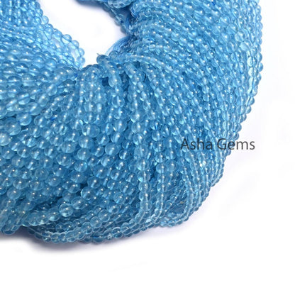 Natural Crystal Blue Coated smooth Round Ball Beads, AAA Crystal Quartz Blue Topaz Color Coated Round Shape Gemstone Bead Jewelry Craft SALE