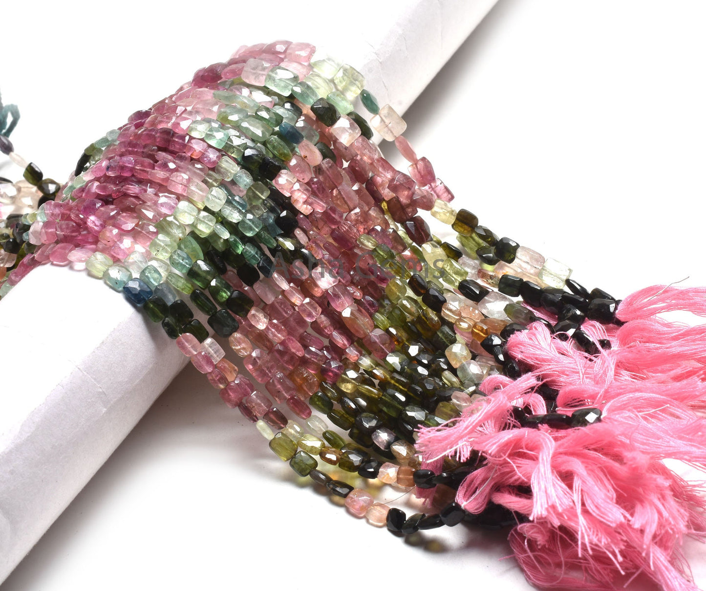 Natural Multi Tourmaline faceted Gemstone Beads, Tourmaline Fancy Chicklet Uneven Shape Handmade beads, Multi Color Tourmaline Bead Jewelry