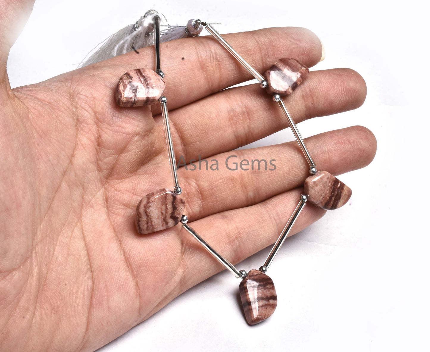 Beautiful Brown Jasper Fancy Mango Leaf Shape Gemstone Beads, Picture Jasper Smooth Handmade Side Drill Beads, Jasper Bead Handicraft SALE