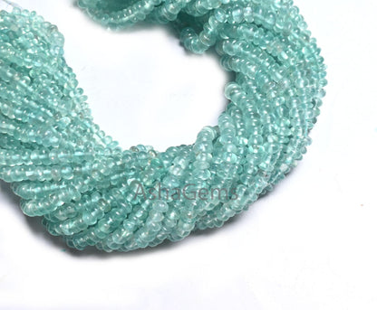 16" Strand Sky Blue Apatite Smooth Uneven Rondelle Shape Beads, Natural Apatite Plain Handmade Gemstone Bead Apatite Bead Jewelry SALE Craft (AG 12290)