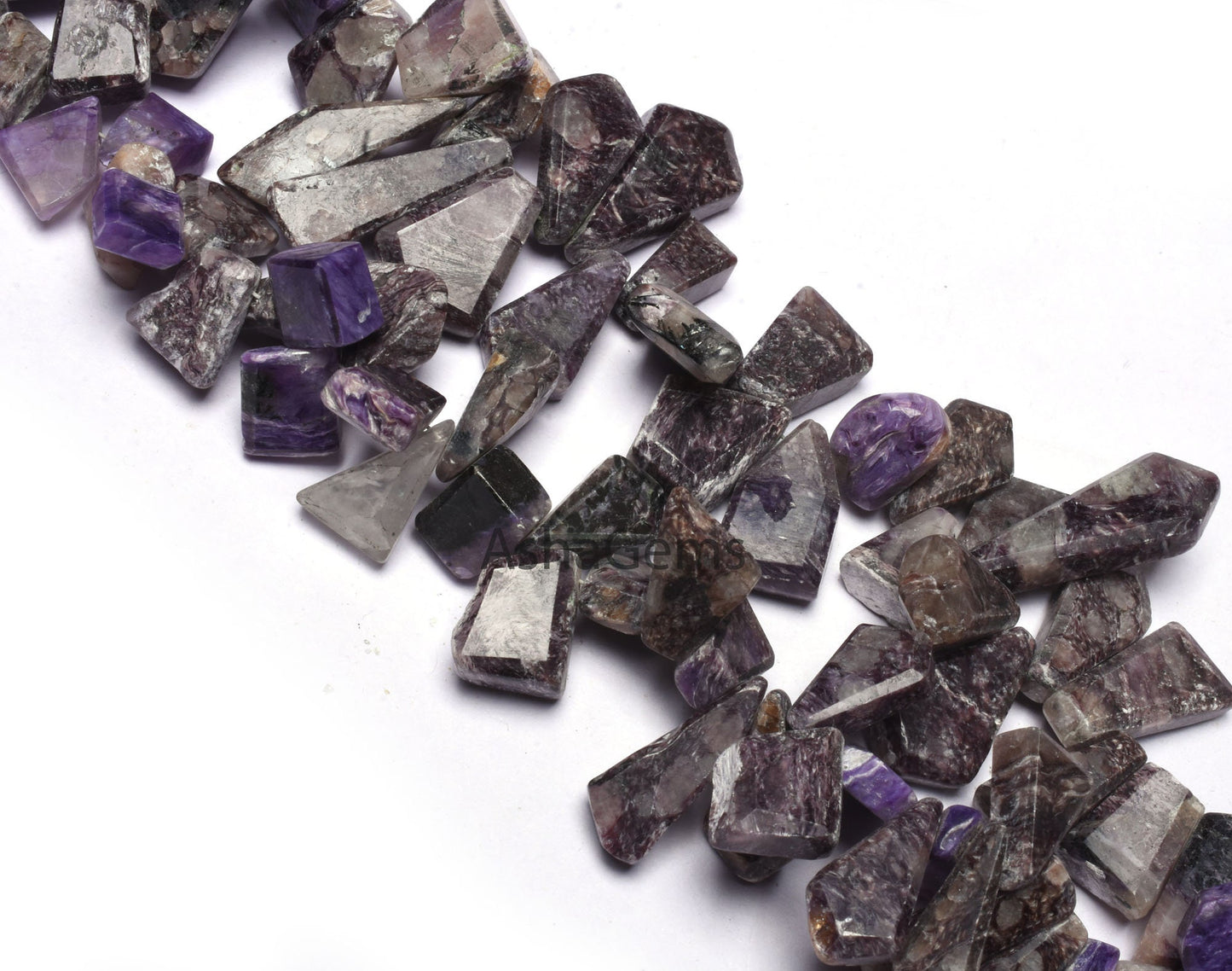 Shaded Purple Charoite Faceted Nugget gemstone Beads,8"Strand Natural Charoite Fancy Uneven Shape Side Drill Beads, Charoite Beads Jewelry