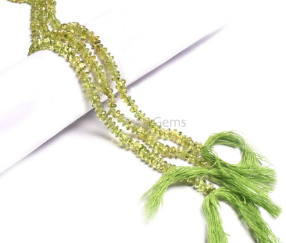 4.50 mm Peridot Smooth Handmade Button Shape Beads,13" Strand Natural Green Peridot Button Gemstone Loose Beads Jewelry making Crafts SALE