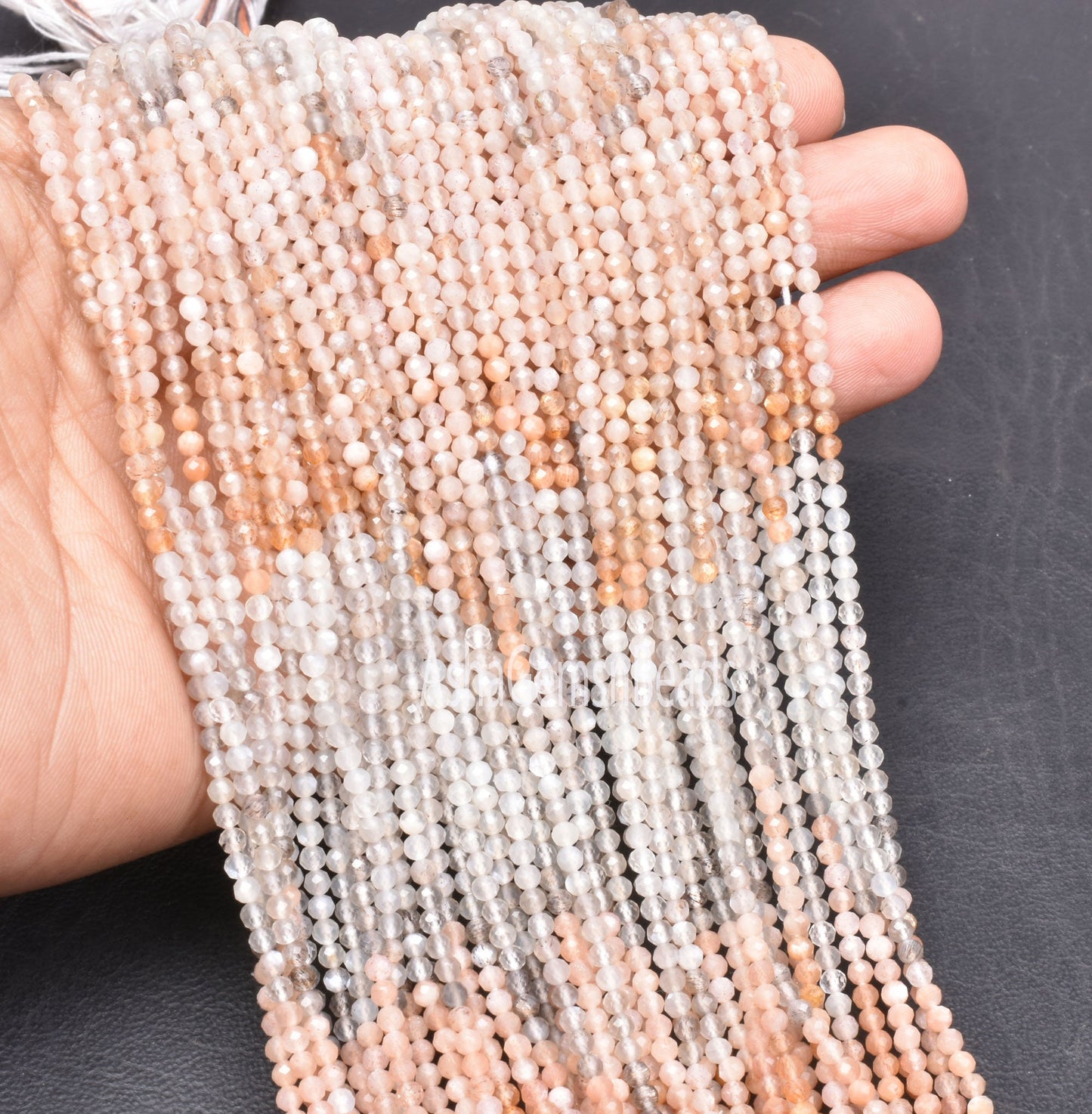 Natural Multi Moonstone Machine Cut Faceted Beads,2.5mm AAA Multi Color Moonstone Micro Faceted Rondelle Beads,Moonstone beads Jewelry Craft