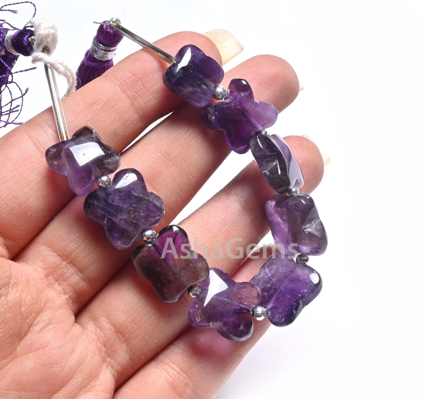 Purple Amethyst Fancy Carved Flower Shape Gemstone Beads,12-15mm Natural Amethyst Carve Square Smooth Straight Drill Bead Jewelry Craft SALE