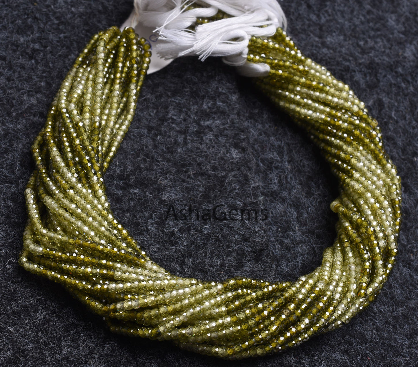 3 mm AAA Green Zircon Faceted Rondelle Beads,13" Strand Shaded Green Zircon machine Cut beads, Hina Green Cubic Zircon Beads Jewelry Crafts