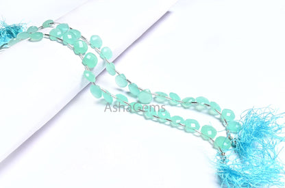 AAA Sea Green Hydro Quartz faceted Heart Shape Beads,8" Light Sea Green Hydro Checker Cut Heart Briolette Side Drill Bead Jewelry Craft SALE (AG 18596)