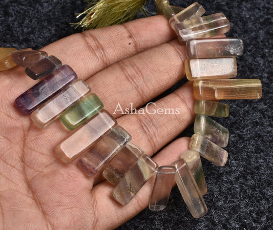 Beautiful Natural Yellow Fluorite Smooth Long Slice Shape Gemstone Beads, Shaded Yellow Fluorite Handmade Beads Jewelry Craft Fluorite Fancy