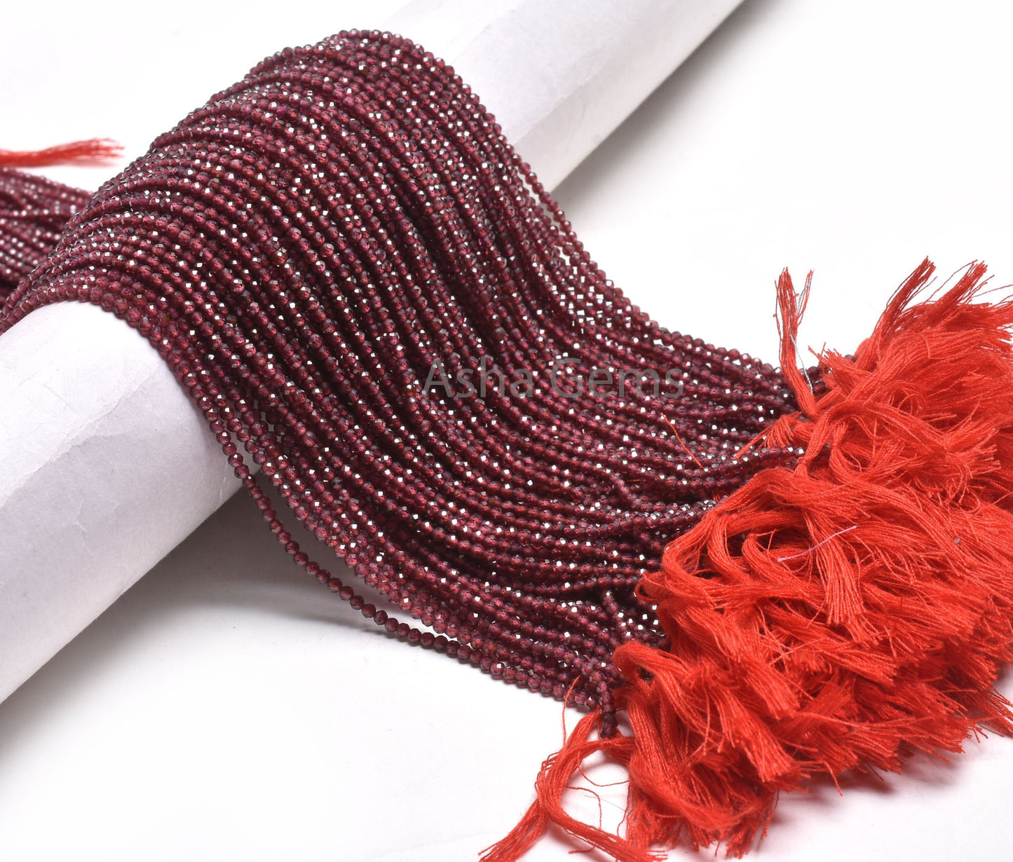 2.5 mm AAA Garnet Micro Cut Gemstone Beads, Natural Red Garnet Faceted Rondelle Shape Machine Cut Beads, Garnet Bead For Jewelry making SALE
