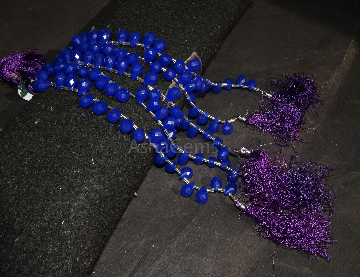 AAA Quality Royal Blue Quartz Hydro faceted Drop Shape Beads, Blue Hydro Faceted Teardrop Briolette Side Dril Bead Jewelry Making Craft SALE (AG 18591)