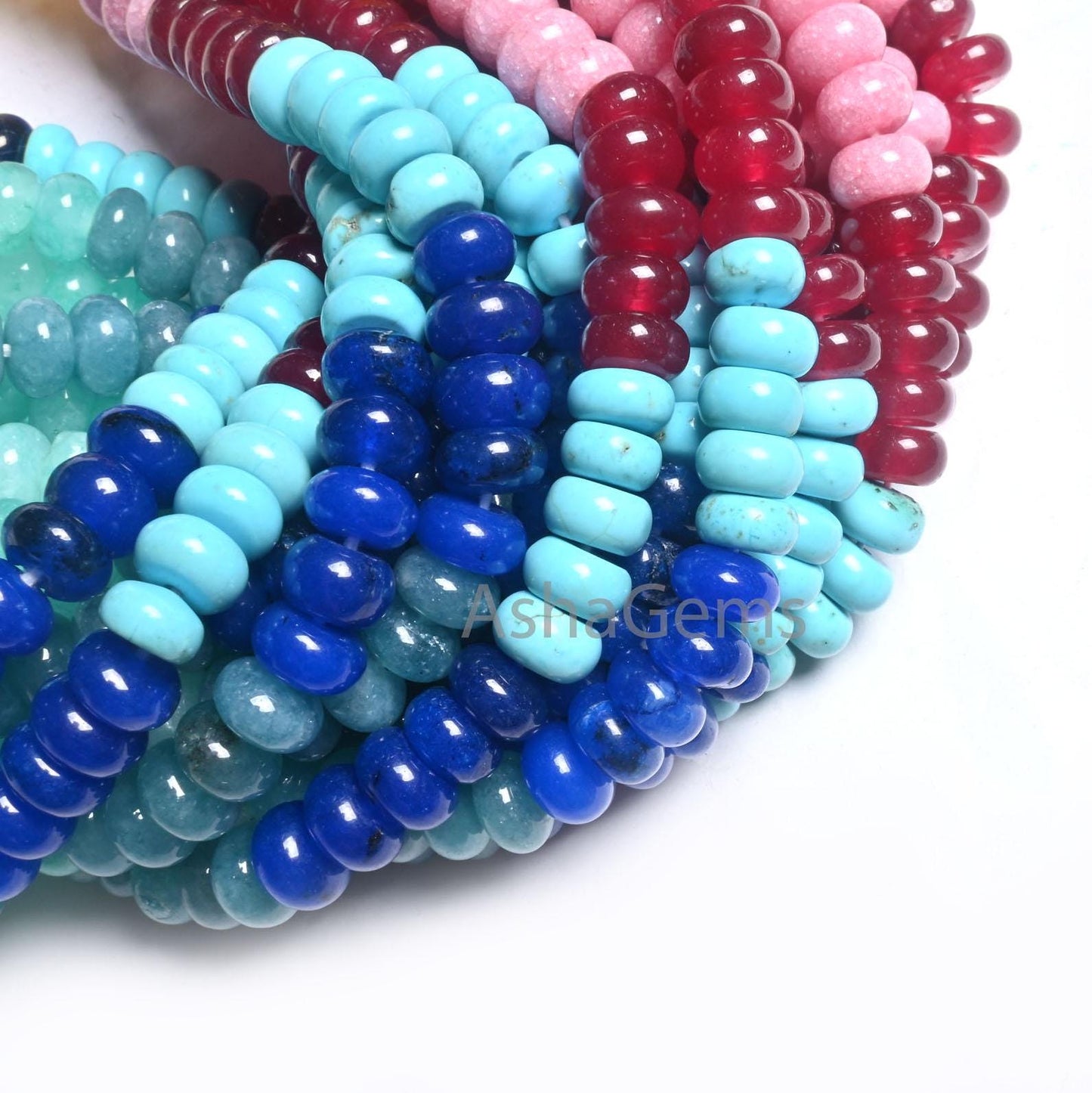 8 mm Fine Mix Color Quartz Smooth Rondelle Beads, Beautiful Rainbow Disco Color Jade Quartz Multi Shaded Gemstone Colorful Bead For Necklace(AG 12314)