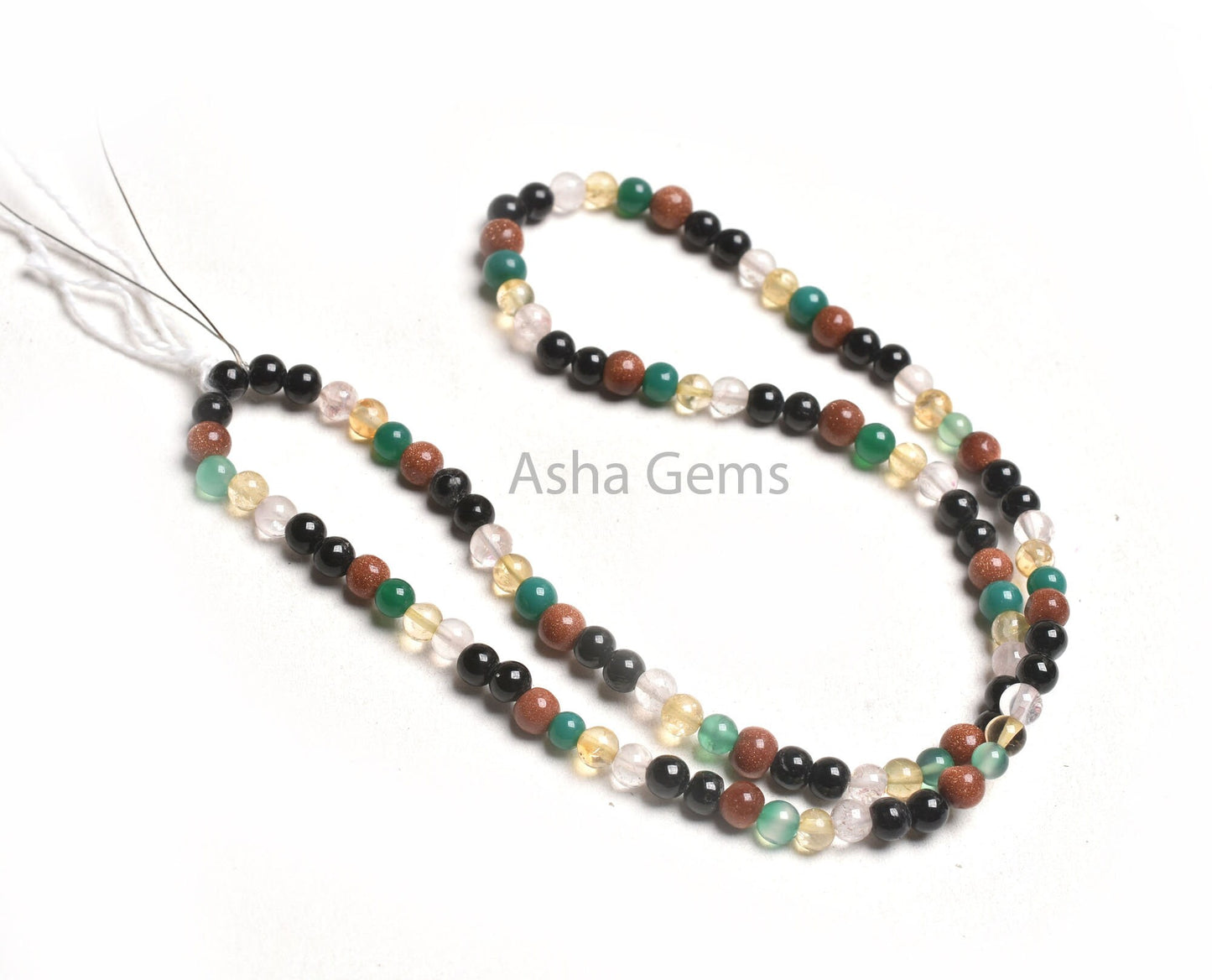 4-4.5 mm Multi Color Stone Smooth round Shape Beads, Mix Color Shaded Gemstone Plain Round Ball Beads,15.5" Disco Bead Jewelry Necklace SALE