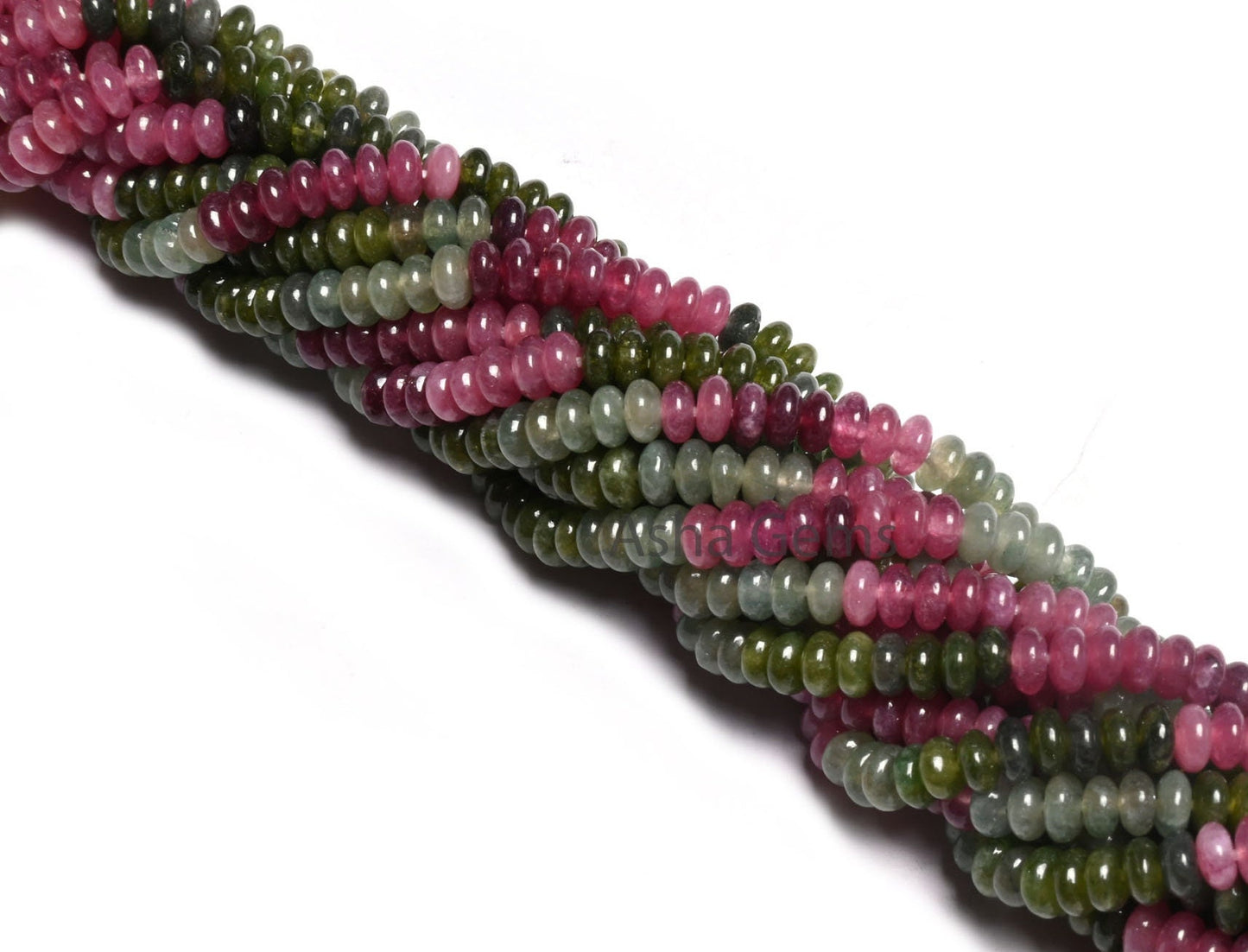 Beautiful Multi Tourmaline Quartz Smooth Rondelle Shape Gemstone Loose Beads,4.5-5mm Multi Color Shaded Tourmaline Quartz Flat Beads Jewelry