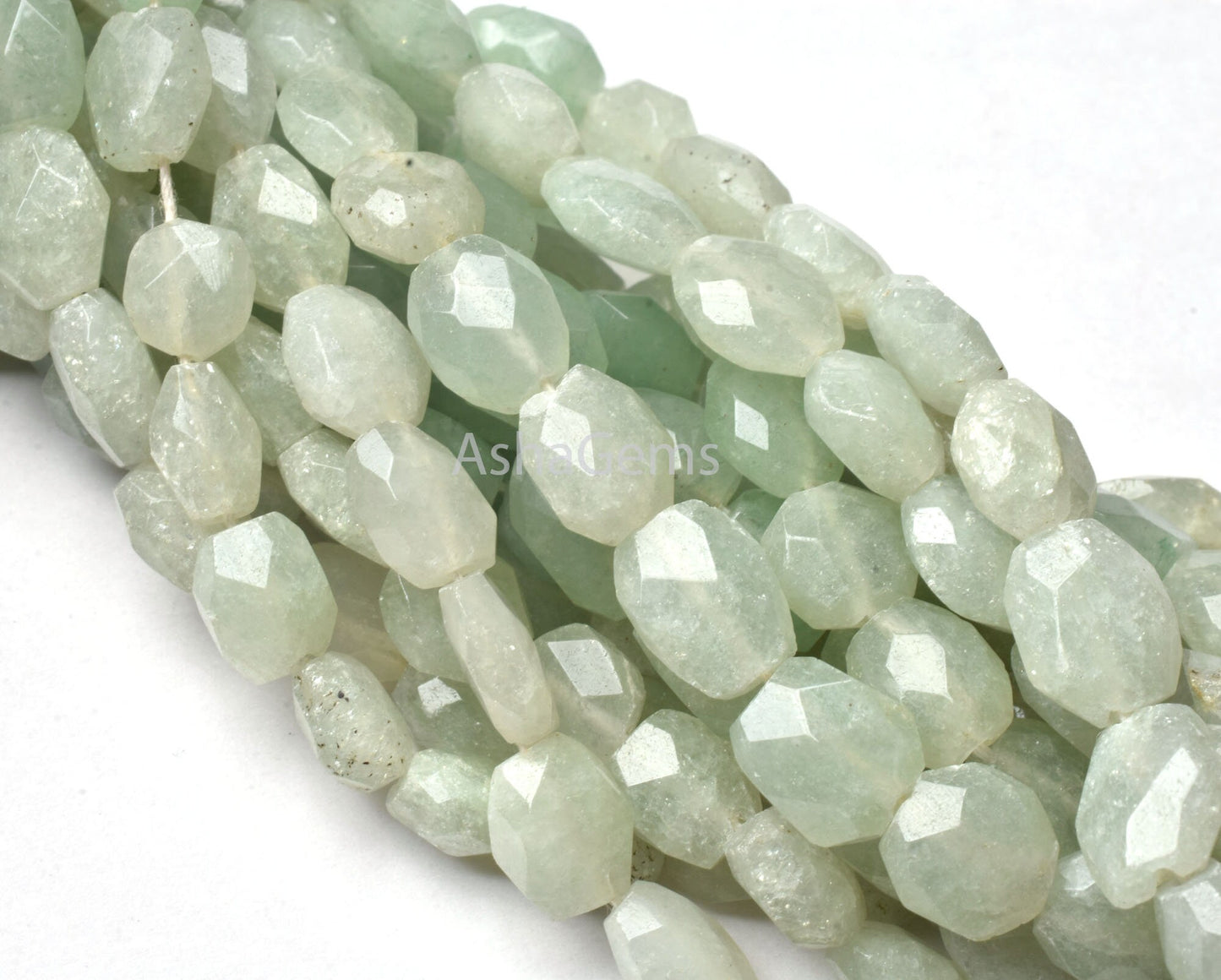 Green Aventurine Faceted Oval Shape Beads,13" Strand Shaded Aventurine Hand Cut Oval Gemstone Beads, Natural Margaj Beads Handmade For Craft