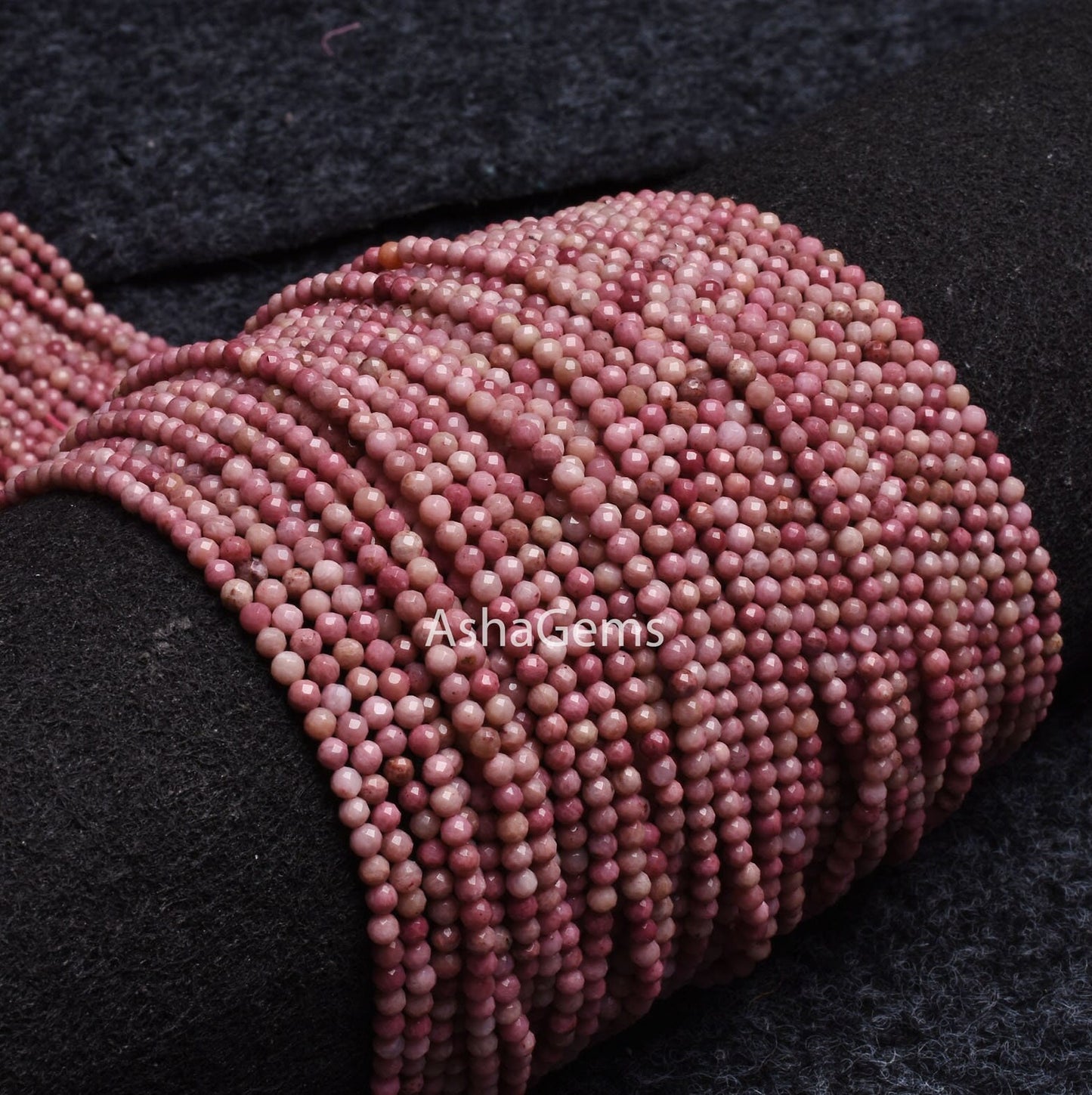 Beautiful Pink Rhodonite Micro Faceted Rondelle Gemstone Beads,3 mm Natural Rhodonite Beads, Rare Rhodonite Machine Cut Center Drill Beads