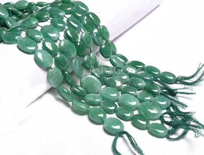 Green Quartz Smooth Oval Shape Beads,12 Inch Strand Green Quartz Plain Oval Straight Drill Beads, Quartz Gemstone Handmade Bead Jewelry Sale