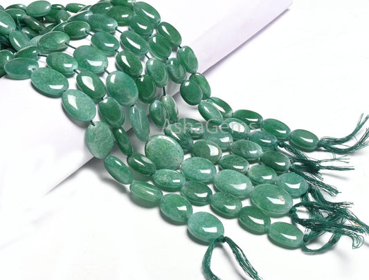 Green Quartz Smooth Oval Shape Beads,12 Inch Strand Green Quartz Plain Oval Straight Drill Beads, Quartz Gemstone Handmade Bead Jewelry Sale