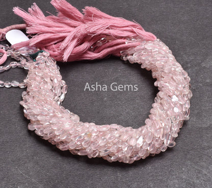 Natural Pink Rose Quartz Tiny Nugget smooth Beads,13" Strand Natural Rose Quartz Tumble Plain Handmade Gemstone Bead Jewelry Making Crafts