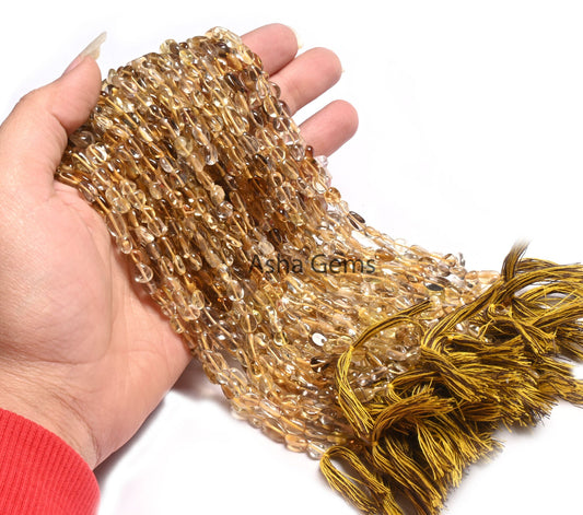 Beautiful Bio Lemon Quartz Nugget Shape Smooth Gemstone Beads,4.5-8mm Natural Bio Lemon Tiny Nugget Uneven Beads, Lemon pebble Beads Jewelry (AG 22258)