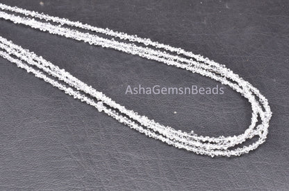 AAA Herkimer Diamond Nugget Shape Beads,16 inch, Natural White Diamond Quartz Polish Rough Faceted Beads,13 Carat Strand, Tiny Raw Bead SALE