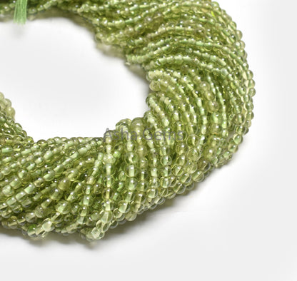 AAA Green Peridot Smooth Round Shape Gemstone Beads,12" Strand Natural Peridot Beads, Peridot Plain Round Ball Beads Jewelry Handicraft SALE