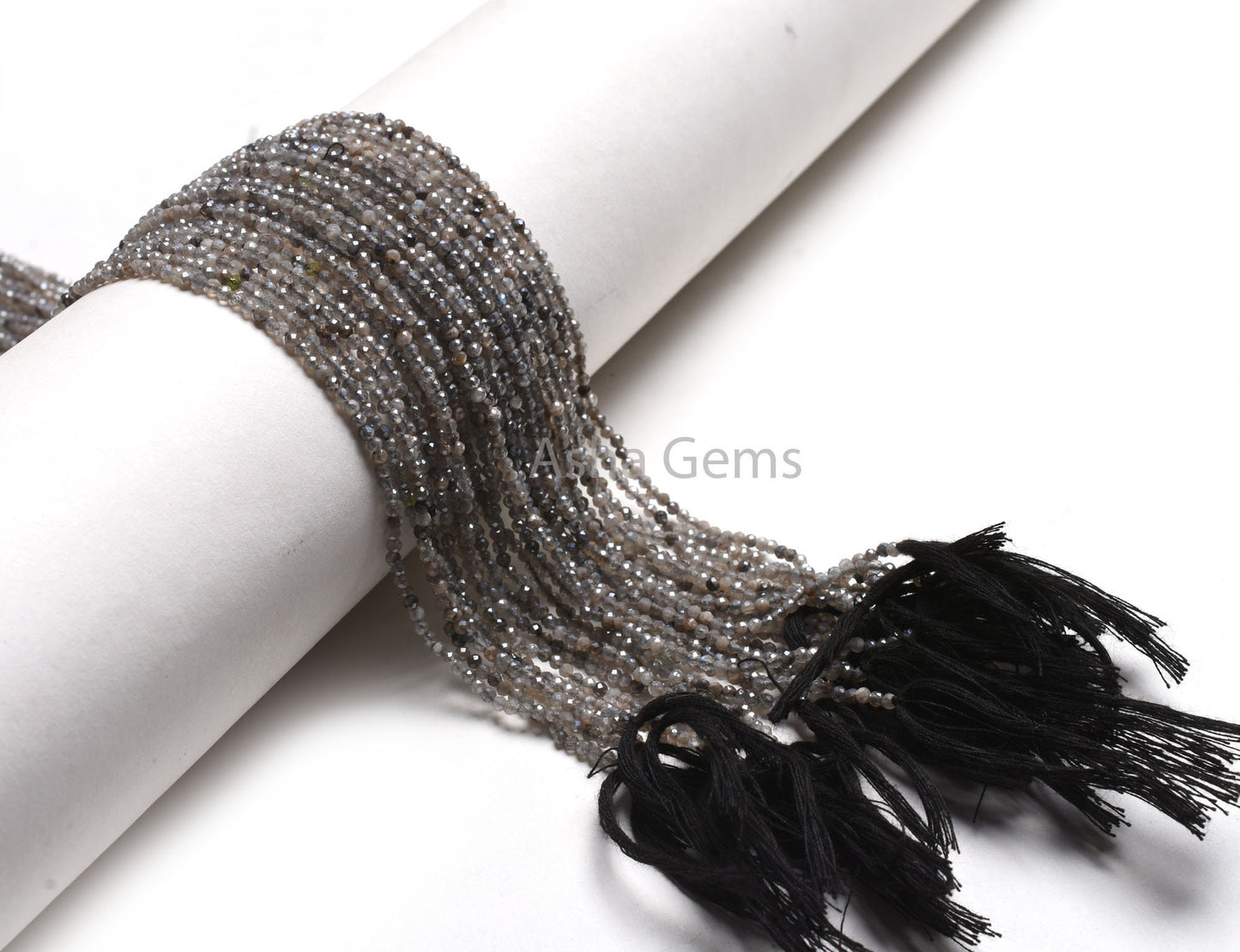 2.2 mm Labradorite Silver Coated Micro Cut Rondelle Beads,13" Strand Labradorite Machine Cut Gemstone Beads, Coated Labradorite Bead Jewelry