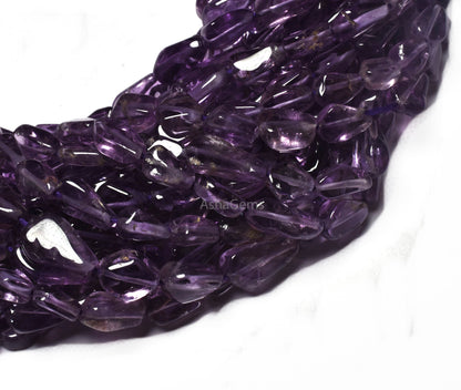Beautiful Purple Amethyst Pear Shape Beads Natural Amethyst Smooth Uneven Pear Shape Beads Briolette Amethyst Jewelry Beads For Craft SALE