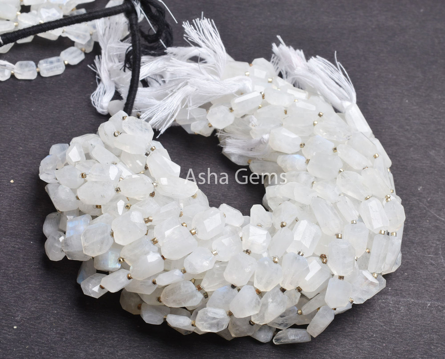 Blue Fire Rainbow Moonstone Faceted Nugget Beads, Natural Flash white Rainbow Indian Cut Nugget Gemstone Beads, Moonstone Beads Jewelry SALE