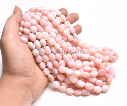 Beautiful Pink Opal Handmade Nugget Gemstone Beads, Shaded Pink Opal Beads,8/16"Fine Opal Smooth Uneven Oval Nugget Beads Jewelry Craft SALE