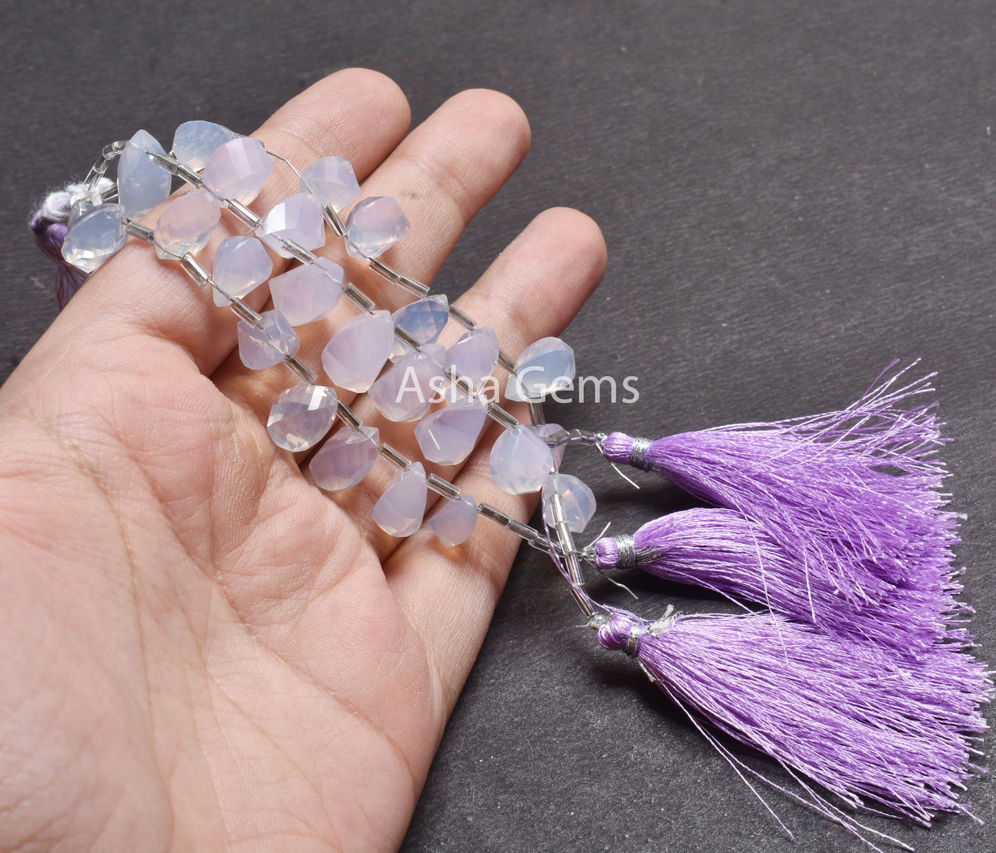 Beautiful Light Purple Lavender Quartz fancy Twisted Drop Faceted Beads, AAA Natural Lavender Quartz Teardrop Side Drill Gemstone Bead Craft