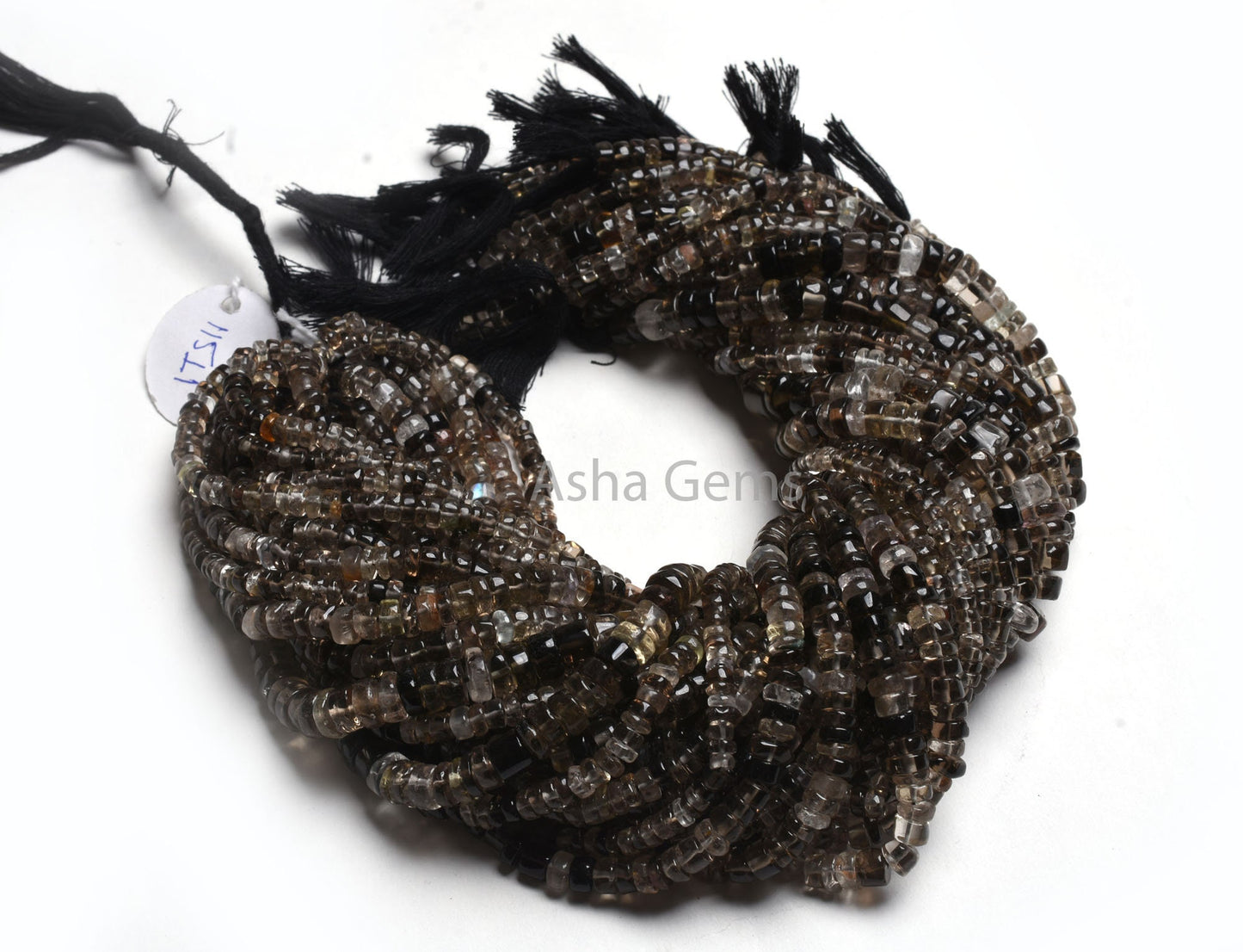 Fine Smoky Quartz Smooth Uneven Tyre Shape Gemstone Beads,12.5"Strand Natural Smoky Plain Handmade Loose Bead Smoky Bead Jewelry Making SALE