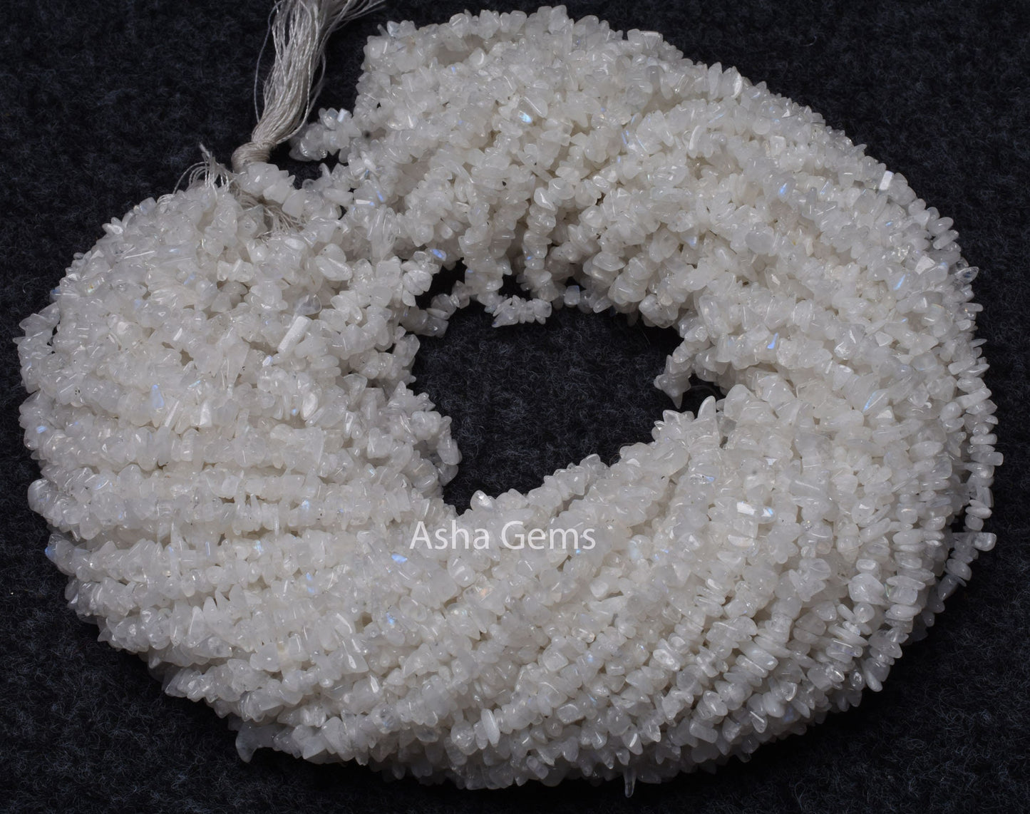 34" Strand Natural Rainbow Moonstone Uncut Chips Nugget Smooth Gemstone Beads, Blue Fire White Rainbow Raw Rough Beads, Moonstone Beads SALE