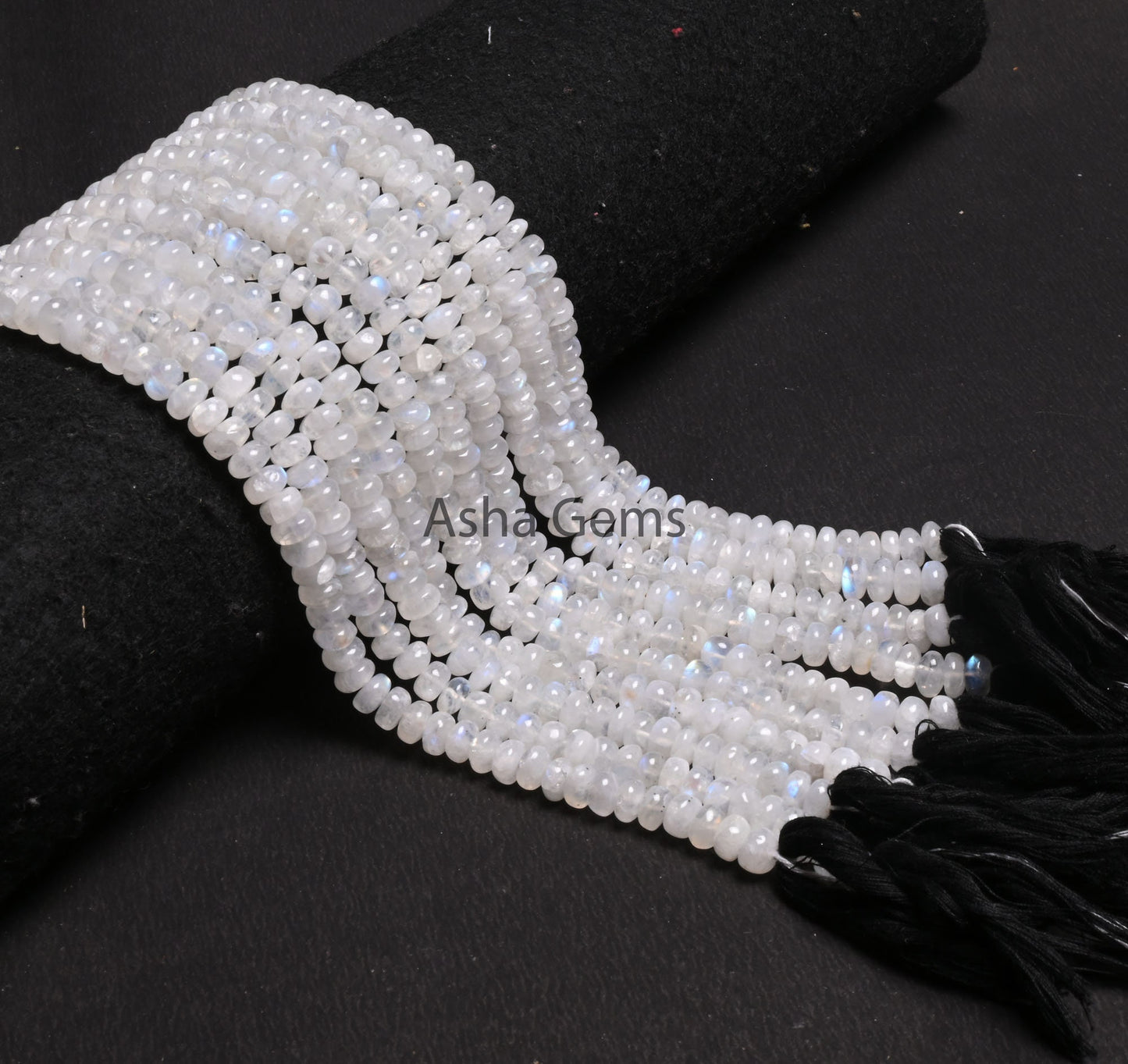 Natural Flash rainbow moonstone Smooth rondelle Shape beads,13"Strand Blue fire Rainbow Plain Handmade gemstone bead White rainbow Bead SALE