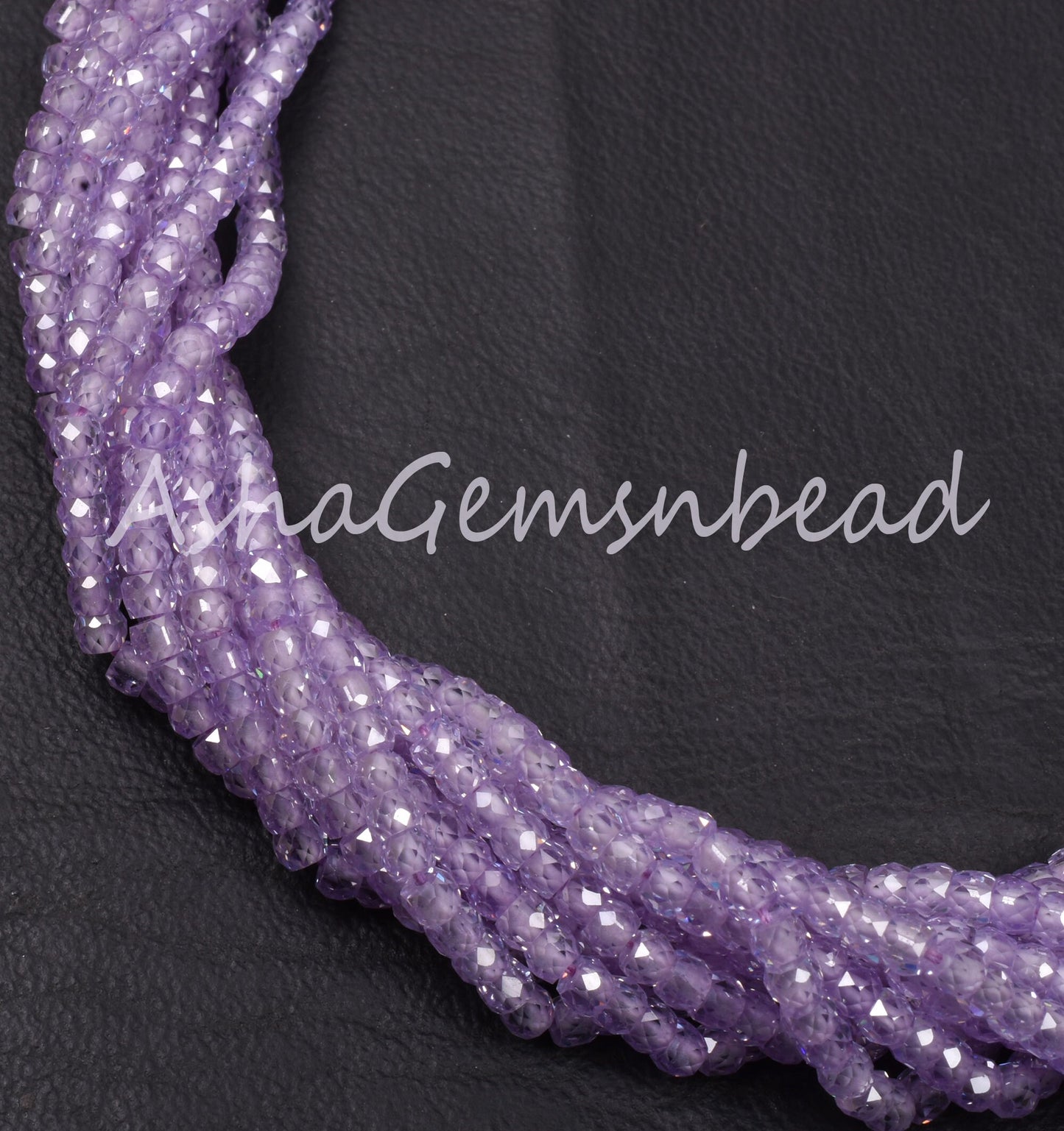 3 mm Wonderful Light purple Lavender Zircon Machine Cut Rondelle Beads, 13" Cubic zircon Micro Faceted Rondelle Beads Jewelry Craft SALE
