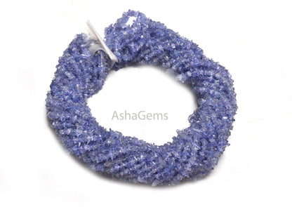 34"Strand Fine Quality Natural Tanzanite Uncut Chips Smooth Raw Gemstone Beads,Blue Tanzanite Uneven Tiny Rough Bead For Jewelry Making SALE