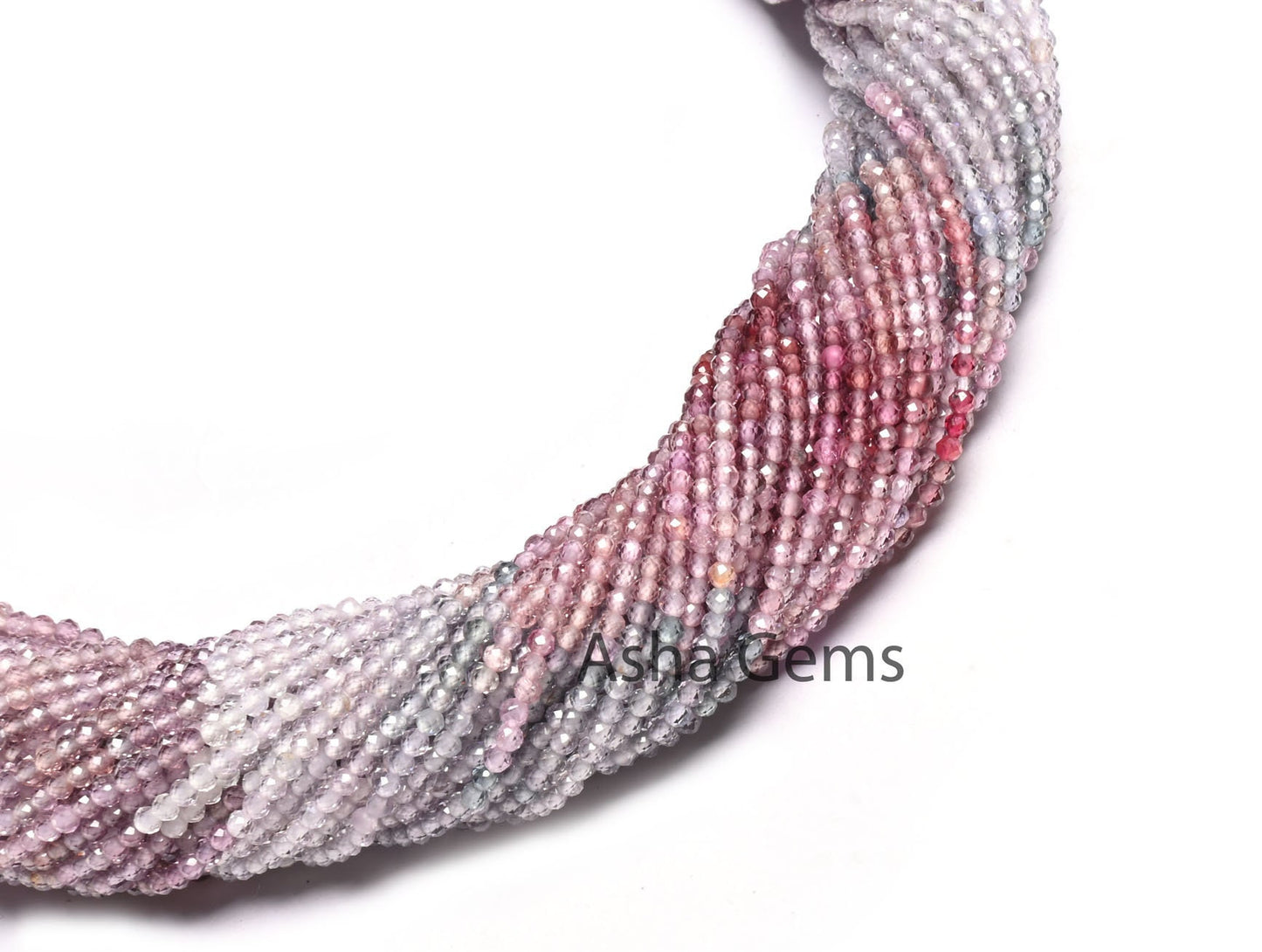 AAA Quality 13"Strand Natural Multi Spinel Micro Cut Rondelle Faceted Gemstone Beads,1.9 mm Natural Spinel Tiny Beads, Jewelry Making Crafts