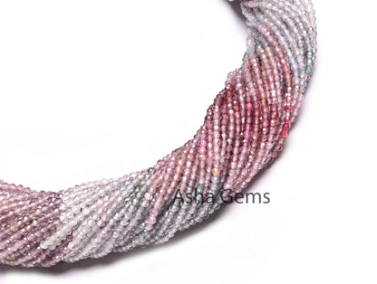 AAA Quality 13"Strand Natural Multi Spinel Micro Cut Rondelle Faceted Gemstone Beads,1.9 mm Natural Spinel Tiny Beads, Jewelry Making Crafts