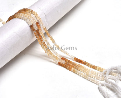 4 mm Yellow Citrine Indian Cut Faceted Beads,13" Strand Natural Citrine Quartz Faceted Rondelle Beads, Fine Citrine Bead Jewelry Making SALE