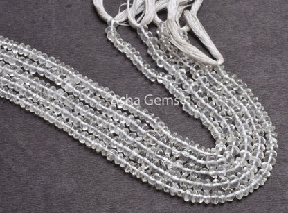 Natural Crystal Quartz Smooth Button Shape Gemstone Beads,13" Clear Crystal Plain Button, White Crystal beads handmade jewelry Crafts SALE