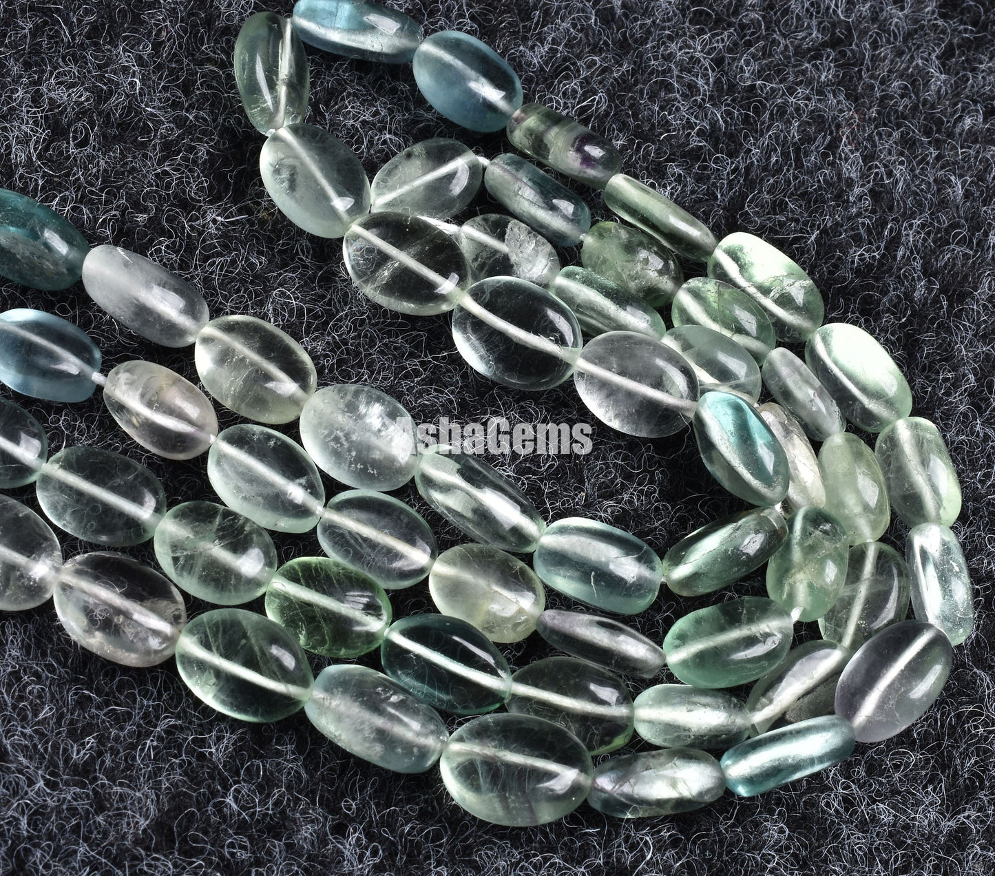 Beautiful Shaded Green Blue Fluorite Smooth Beads, Natural Fluorite Plain Oval Nugget Handmade Beads, Gemstone Fluorite Beads Jewelry Crafts
