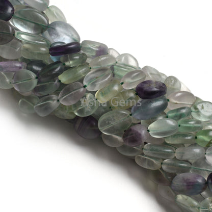 Beautiful Fluorite Smooth Oval Gemstone Beads, Natural Shaded Green Fluorite Plain Handmade Oval Straight Drill Beads, Fluorite Bead Jewelry