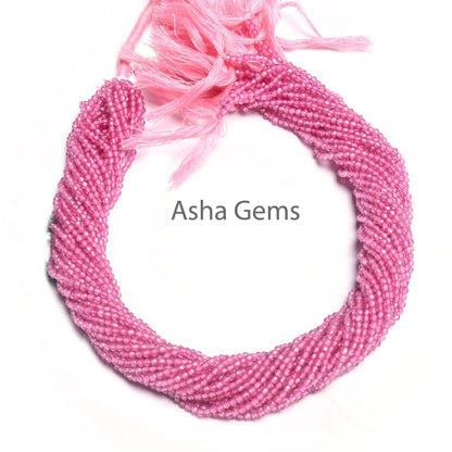 Rare Pink Coated Moonstone Micro Cut Faceted Tiny Gemstone Beads,2.2 mm Natural Moonstone Pink Coated Moonstone Machine Cut Rondelle Beads